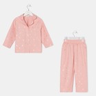 Пижама детская из фланели (рубашка, брюки) KAFTAN "Одуванчики", рост 110-116, розовый - Фото 7