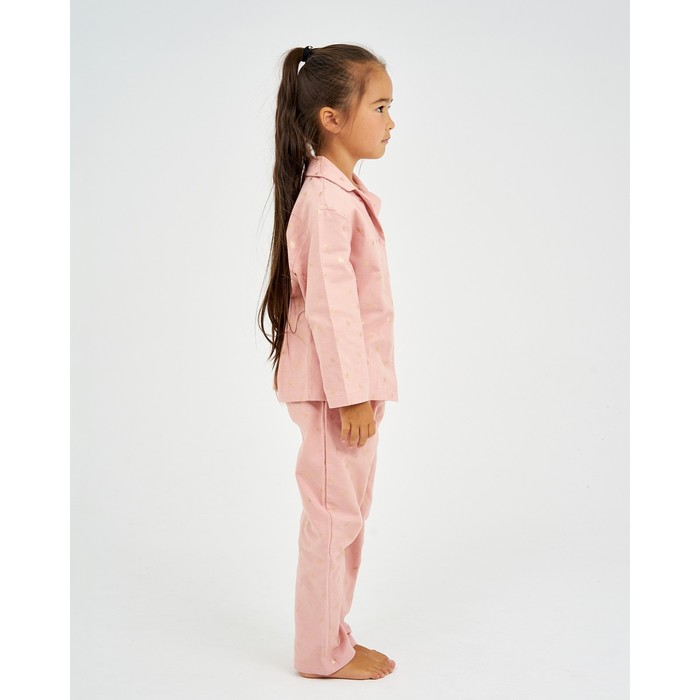 Пижама детская из фланели (рубашка, брюки) KAFTAN "Одуванчики", рост 110-116, розовый - фото 1927805324