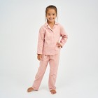 Пижама детская из фанели (рубашка, брюки) KAFTAN "Одуванчики", размер 110-116, розовый - фото 2675869