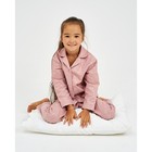 Пижама (рубашка, брюки) из фланели для девочки KAFTAN «Котики», розовая, размер 30 (110-116 см) 7437597