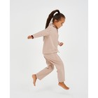 Пижама детская из фланели (рубашка, брюки) KAFTAN "Сердечки", рост 98-104, бежевый - Фото 3