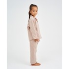 Пижама детская из фланели (рубашка, брюки) KAFTAN "Сердечки", рост 98-104, бежевый - Фото 7