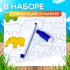 Развивающий набор «Умные зверята», сортер, задания на карточках, маркер - Фото 4