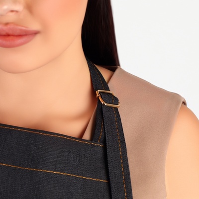 Фартук парикмахерский, джинсовый, 3 кармана, чёрный