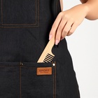 Фартук парикмахерский, джинсовый, 3 кармана, чёрный - Фото 5