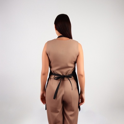 Фартук парикмахерский, джинсовый, 3 кармана, чёрный