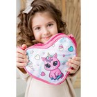 Сумка детская для девочки в форме сердца «Единорог», розовый, 19х17х5 см - Фото 6