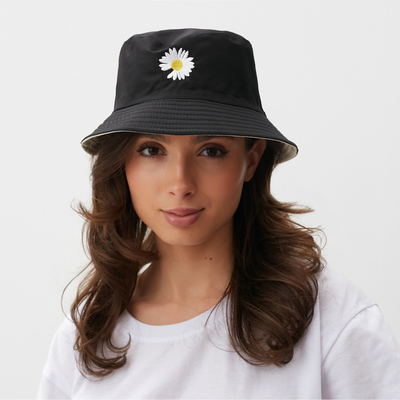 Панама двусторонняя MINAKU «Ромашка», белый, размер 56-58