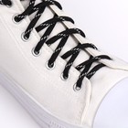 Шнурки для обуви, пара, круглые, d = 6 мм, 120 см, цвет чёрный/белый - фото 321310912