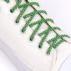 Шнурки для обуви, пара, круглые, d = 6 мм, 120 см, цвет салатовый/чёрный - фото 9494627