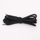 Шнурки для обуви, пара, круглые, d = 6 мм, 120 см, цвет серый/чёрный - Фото 3