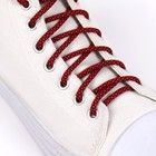 Шнурки для обуви, пара, круглые, d = 6 мм, 120 см, цвет красный/чёрный - фото 9494657
