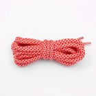 Шнурки для обуви, пара, круглые, d = 6 мм, 120 см, цвет красный/белый 7329966