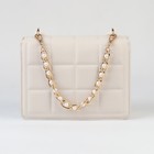 Цепочка с жемчугом для сумки, с карабинами, железная, d=8 мм, 30 см, цвет золотой - Фото 4