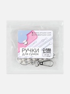 Цепочка с жемчугом для сумки, с карабинами, железная, d=8 мм, 30 см, цвет серебряный - Фото 8