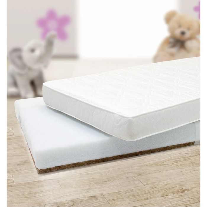 Детский матрас «Кроха кокос», 82х60 см, с закруглёнными углами, к кроватке Caramel