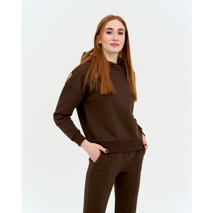Худи женское, цвет шоколад, размер 54 52222