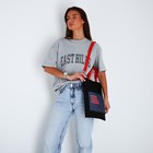 Шопер «Не ... получается», на магните с подкладкой, наружный карман, длинный ремень, цвет чёрный - фото 23153490