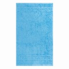 Полотенце махровое с греческим бордюром 50х90 см, ALASKAN BLUE, хлопок 100%, 430г/м2 - Фото 2