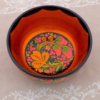 Салатник деревянный хохлома «Ягодка», 16×16×9 см - Фото 5