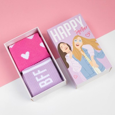 Носки женские KAFTAN Happy, набор 2 пары, р-р 36-40