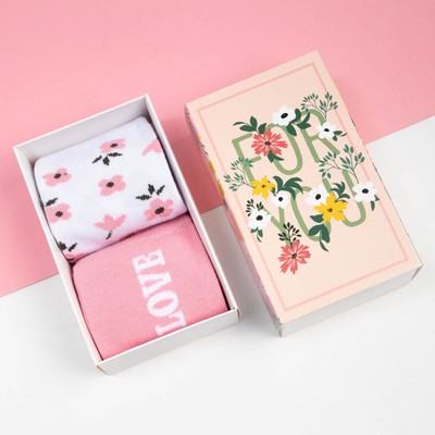 Носки женские KAFTAN Love, набор 2 пары, размер 36-39