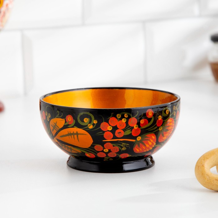 Салатник деревянный хохлома «Малый», 11×6 см - Фото 1