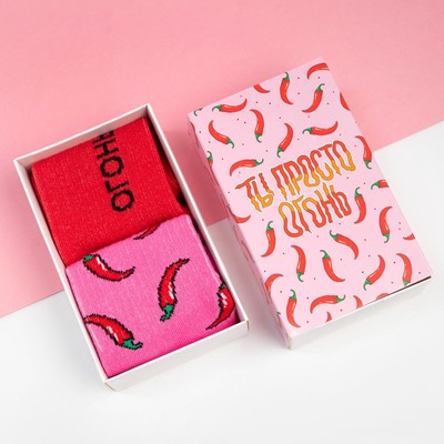 Носки женские KAFTAN «Огонь», набор 2 пары, р-р 36-39