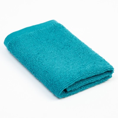 Полотенце махровое "Этель" 30*30 см, цв. темно-голубой, 100% хлопок, 340 г/м2