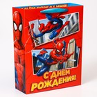 Пакет подарочный, 31 х 40 х 11,5 см "С днем рождения!", Человек-паук - фото 6513498