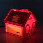 Ночник детский "Дом любви" с фоторамкой и подставкой для канцелярии, 13 см, розовый - Фото 2