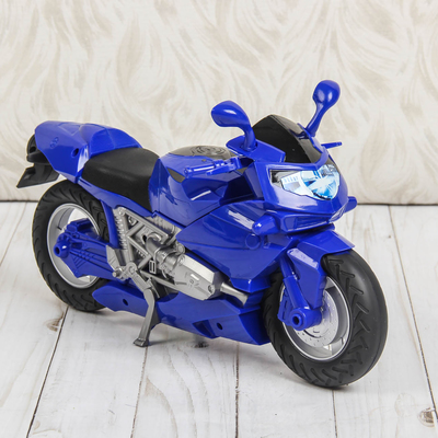 Светильник детский "Мотоцикл", h=17 см, ( от USB) синий