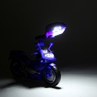 Светильник детский "Мотоцикл", h=17 см, ( от USB) синий - Фото 5