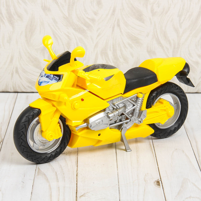 Светильник детский "Мотоцикл", h=17 см, ( от USB) желтый