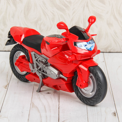 Светильник детский "Мотоцикл", h=17 см, ( от USB) красный
