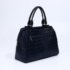 Сумка-саквояж TEXTURA на молнии, наружный карман, длинный ремень, цвет синий - Фото 2