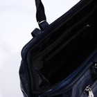 Сумка-саквояж TEXTURA на молнии, наружный карман, длинный ремень, цвет синий - Фото 6