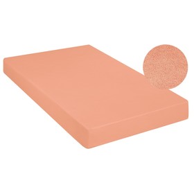 Простыня махровая на резинке Peach, размер 140х200х20 см, цвет розовый