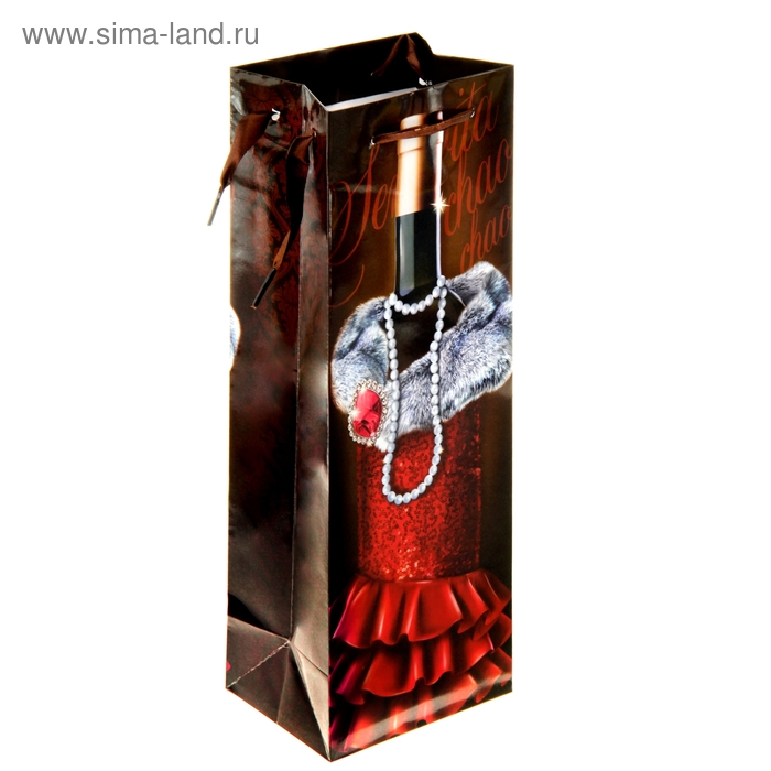 Пакет ламинированный под бутылку «Кармен», 13 × 36 см - Фото 1