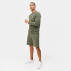 Свитшот мужской MINAKU: Casual collection MAN цвет хаки меланж, размер 56 - Фото 2