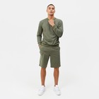 Свитшот мужской MINAKU: Casual collection MAN цвет хаки меланж, размер 56 - Фото 4