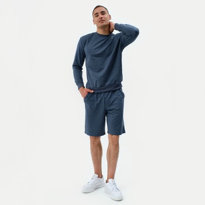 Свитшот мужской MINAKU: Casual collection MAN, размер 56, цвет индиго меланж