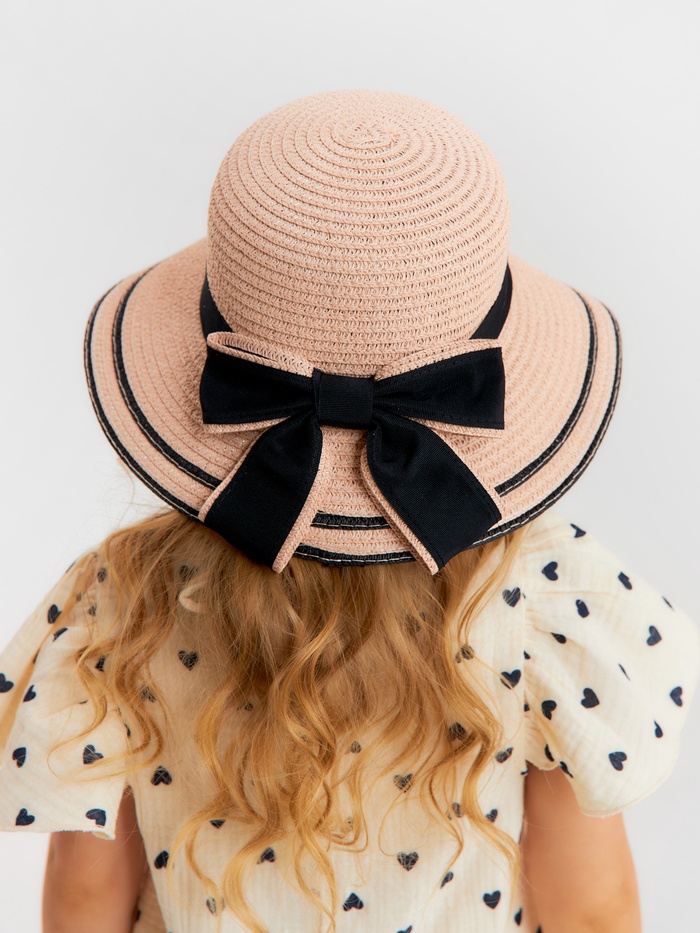 Шляпа для девочки MINAKU «Модница», розовая, размер 52 - Фото 1