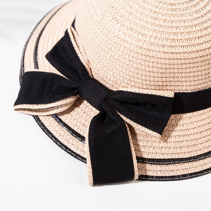 Шляпа для девочки MINAKU "Модница", цвет розовый, р-р 52 - фото 1926323493