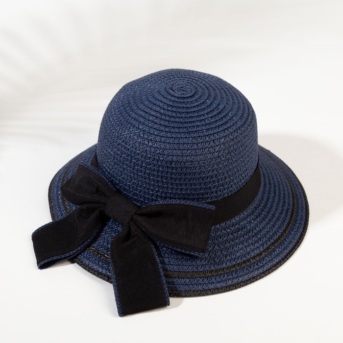 Шляпа для девочки MINAKU &quot;Модница&quot;, цвет синий, р-р 52