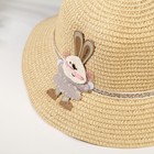 Шляпа для девочки MINAKU "Зайка", цвет молочный, р-р 52 - фото 9356789