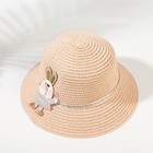 Шляпа для девочки MINAKU "Зайка", цвет розовый, р-р 52 - фото 304545212