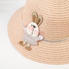 Шляпа для девочки MINAKU "Зайка", цвет розовый, р-р 52 - фото 9356792