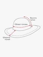 Шляпа для девочки MINAKU «Зайка», розовая, размер 52 - фото 48586189