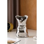 Ваза керамическая "Венера", настольная, серебристая, 25 см - Фото 4